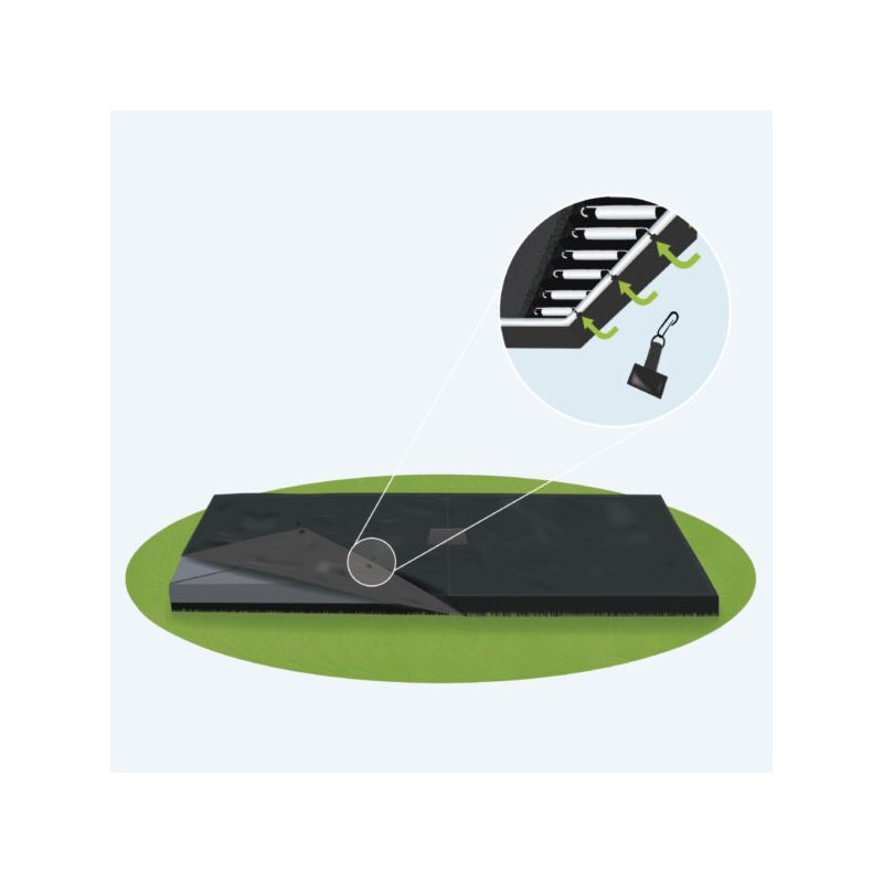 Trampoline beschermhoes 281x201 cm 0965 zwart