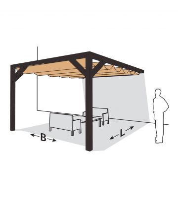 Nesling pergola aluminium Wall 1