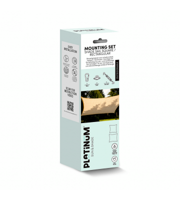 Platinum Sun & Shade bevestigingsset voor schaduwdoek vierkant en rechthoek
