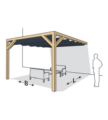 Nesling pergola douglas Wall 1 A