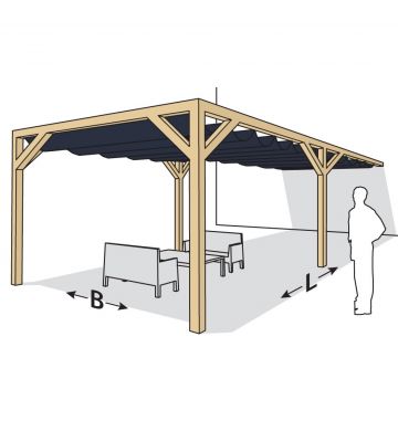 Nesling pergola douglas Wall 1 B