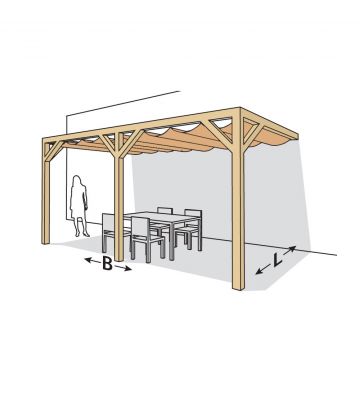 Nesling pergola douglas Wall 2 B