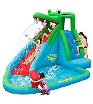 happy hop crocodile water slide
