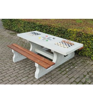 Multi- spellen picknicktafel beton naturel