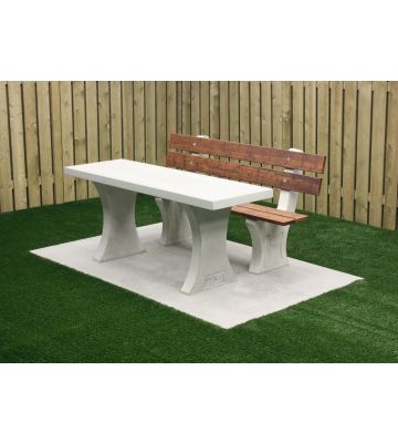 Park bank beton met tafel onder plaat