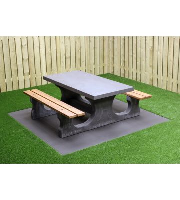 Picknicktafel standaard Deluxe antraciet-beton