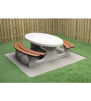 Picknicktafel beton Deluxe ovaal