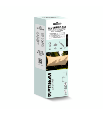 Platinum Sun & Shade bevestigingsset voor schaduwdoek vierkant en rechthoek