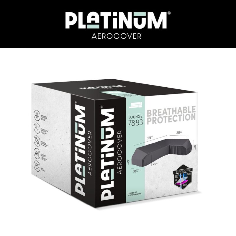 Platinum AeroCover Loungeset platformhoes rechts 325x255x90xH30/45/70