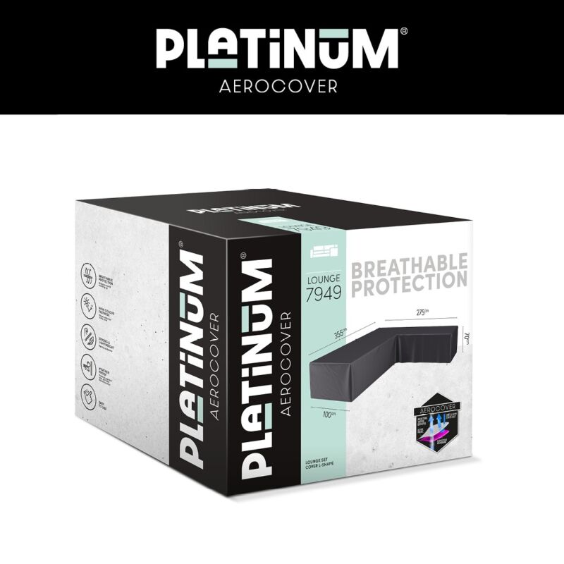 Platinum AeroCover Loungesethoes hoekset rechts 355x275x100xH70