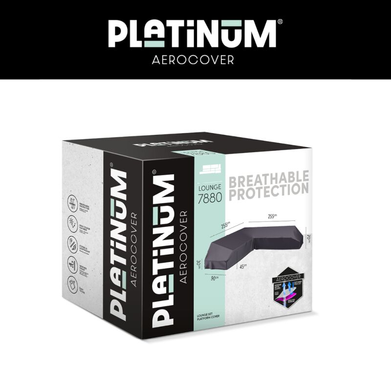 Platinum AeroCover Loungeset platformhoes 255x255x90xH30/45/70