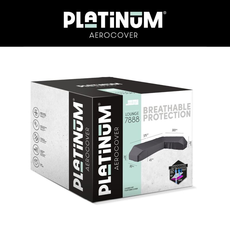 Platinum AeroCover Loungeset platformhoes rechts 375x300x90xH30/45/70