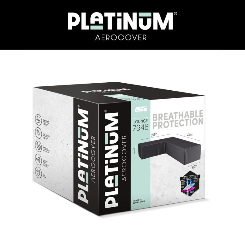 Platinum AeroCover Loungesethoes hoekset links 330x255x100xH70
