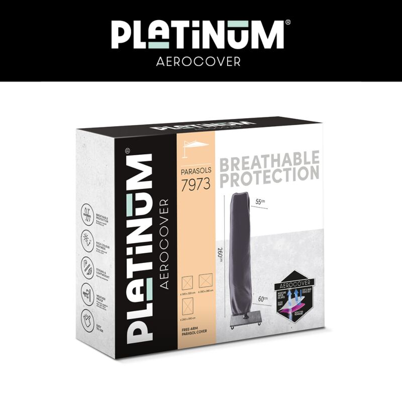 Platinum AeroCover Zweefparasolhoes H260x55/60
