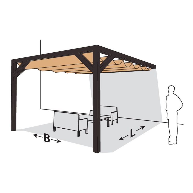 Nesling pergola aluminium Wall - Buitenplezier-online.nl