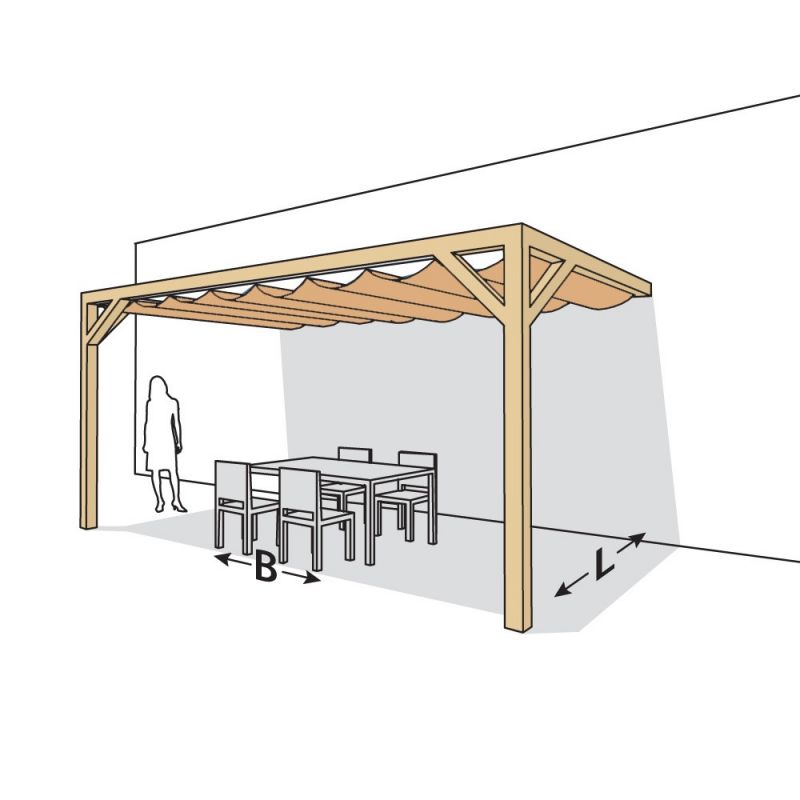 Nesling pergola douglas Wall 2 A