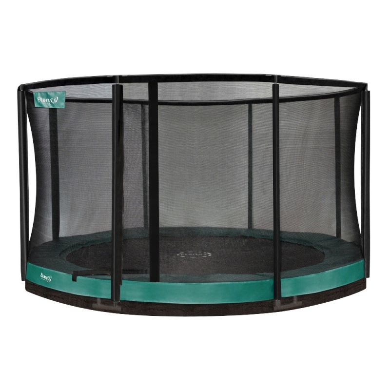 Hulpeloosheid Achterhouden media Trampoline Etan Premium gold inground incl. net rond -  Buitenplezier-online.nl