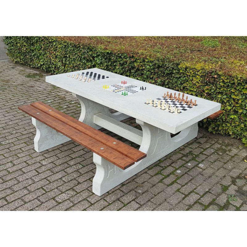 Multi- spellen picknicktafel beton naturel