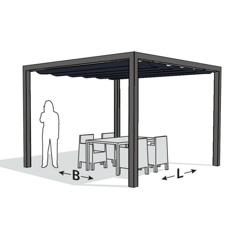 Pergola waterproof aluminium Stand Alone Nesling