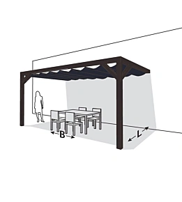 Platinum muur Pergola