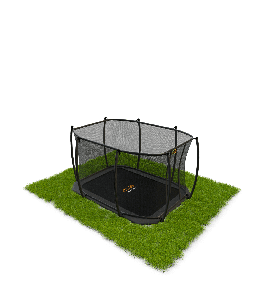 Rechthoekige inground trampolines met veiligheidsnet 