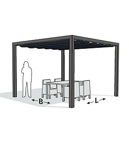 Vrijstaande aluminium Pergola Platinum