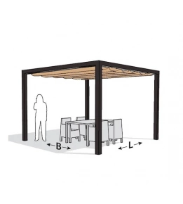 Vrijstaande aluminium Pergola Nesling