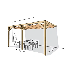 Platinum muur pergola