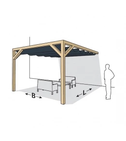 Nesling muur Pergola